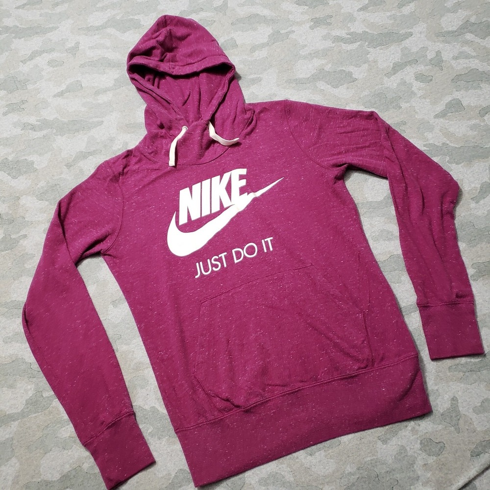 Nike Sweatshirt Womens Medium Purple Pullover Hooded Gym Fitness - Picture 2 of 10